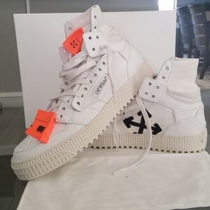 Off-White High-Top Sneakers in White